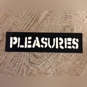 Pleasures Black Logo Sticker